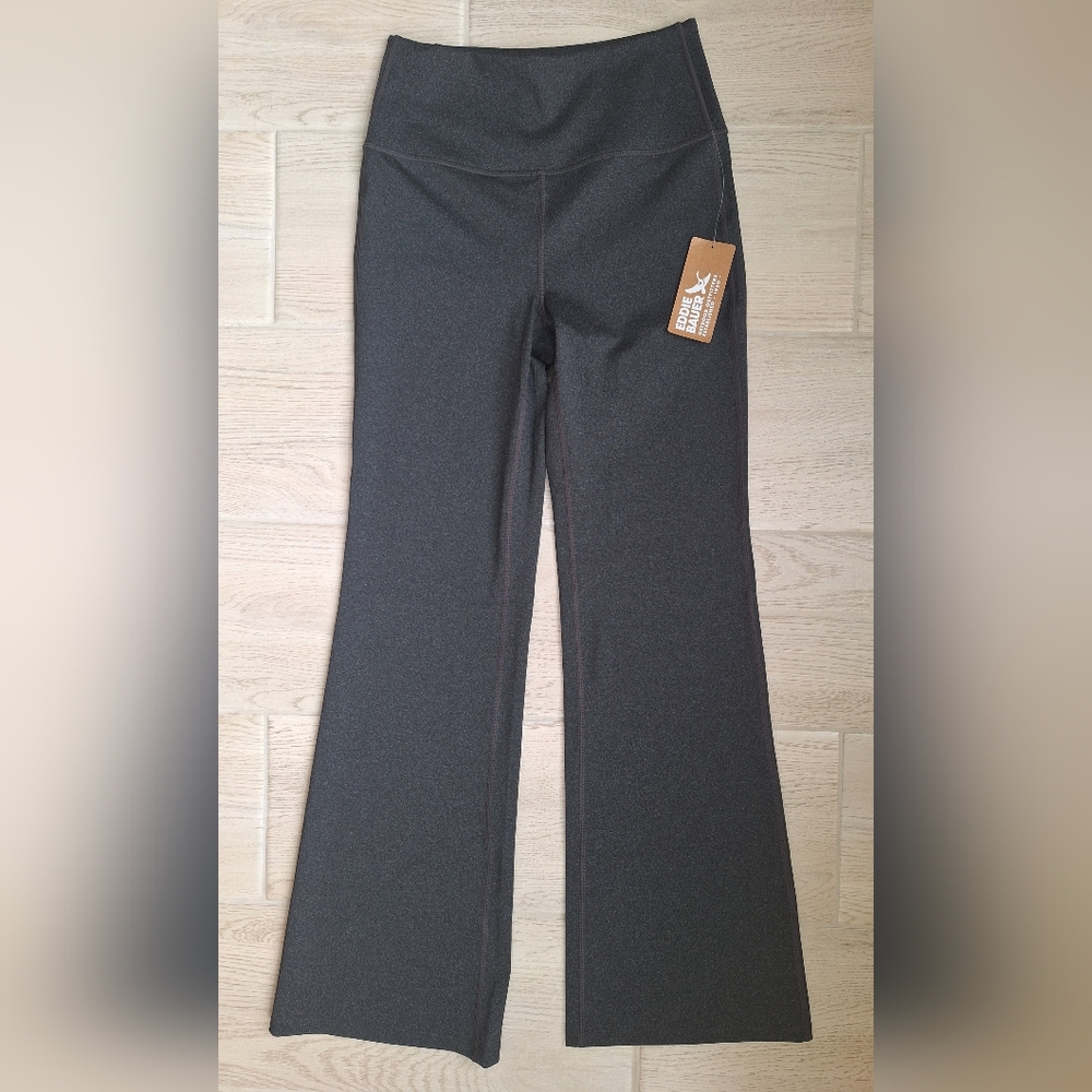 Eddie Bauer Women' Dark Gray Traverse Trail Flared High Rise Pants - Size Small